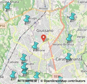 Mappa 20833 Giussano MB, Italia (3.24929)