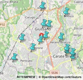 Mappa 20833 Giussano MB, Italia (2.07929)