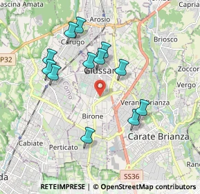 Mappa 20833 Giussano MB, Italia (1.7675)
