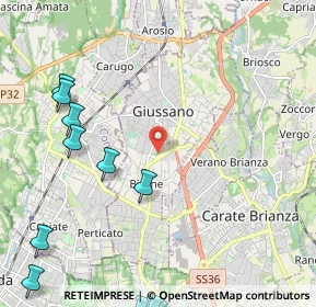 Mappa 20833 Giussano MB, Italia (3.31231)