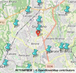 Mappa 20833 Giussano MB, Italia (3.07706)