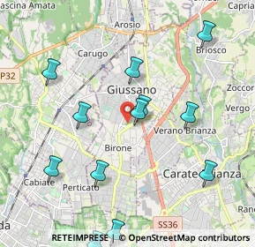 Mappa 20833 Giussano MB, Italia (2.37692)