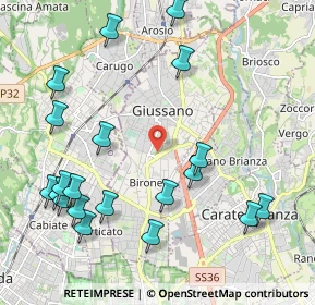Mappa 20833 Giussano MB, Italia (2.468)