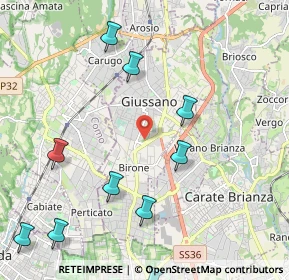 Mappa 20833 Giussano MB, Italia (2.69636)