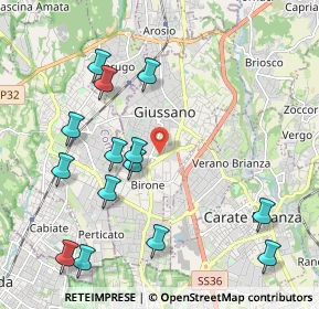 Mappa 20833 Giussano MB, Italia (2.32286)
