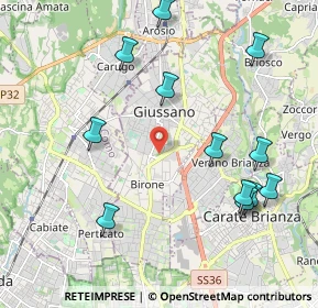 Mappa 20833 Giussano MB, Italia (2.305)