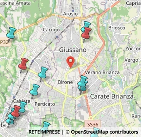 Mappa 20833 Giussano MB, Italia (3.05143)