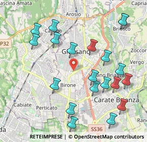 Mappa 20833 Giussano MB, Italia (2.283)