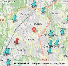 Mappa 20833 Giussano MB, Italia (3.27467)