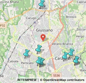 Mappa 20833 Giussano MB, Italia (2.75182)