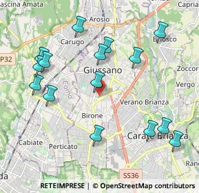 Mappa 20833 Giussano MB, Italia (2.21533)