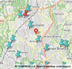 Mappa 20833 Giussano MB, Italia (3.275)