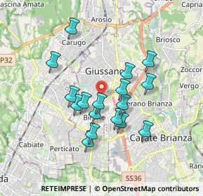 Mappa 20833 Giussano MB, Italia (1.49765)