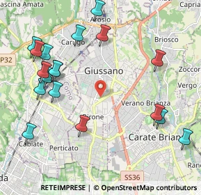 Mappa 20833 Giussano MB, Italia (2.45722)