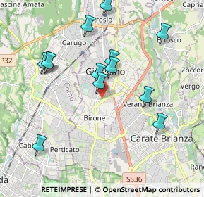 Mappa 20833 Giussano MB, Italia (1.97385)