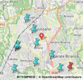 Mappa 20833 Giussano MB, Italia (2.53455)
