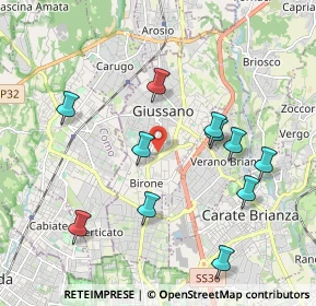 Mappa 20833 Giussano MB, Italia (1.99364)