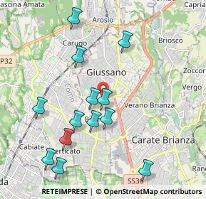 Mappa 20833 Giussano MB, Italia (2.07923)