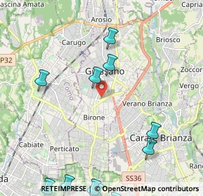 Mappa 20833 Giussano MB, Italia (2.91636)