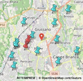 Mappa 20833 Giussano MB, Italia (2.39125)