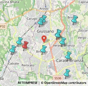 Mappa 20833 Giussano MB, Italia (2.02417)