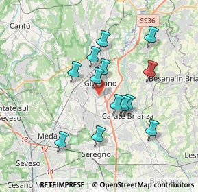 Mappa 20833 Giussano MB, Italia (3.12077)