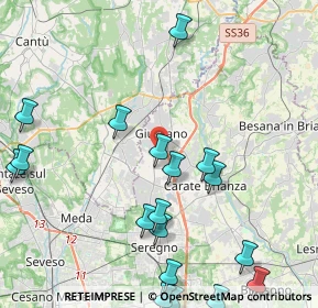 Mappa 20833 Giussano MB, Italia (5.637)