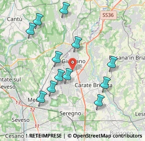 Mappa 20833 Giussano MB, Italia (3.9175)