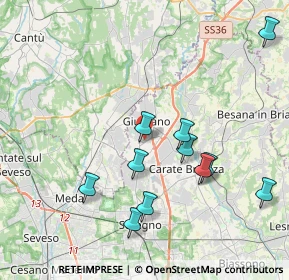 Mappa 20833 Giussano MB, Italia (4.02545)