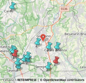 Mappa 20833 Giussano MB, Italia (5.23333)