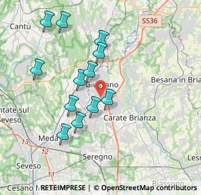 Mappa 20833 Giussano MB, Italia (3.42417)