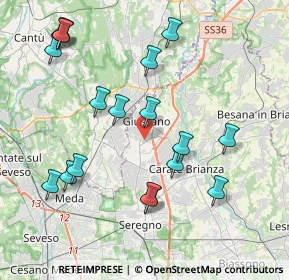 Mappa 20833 Giussano MB, Italia (4.33389)