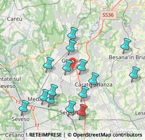 Mappa 20833 Giussano MB, Italia (3.94467)