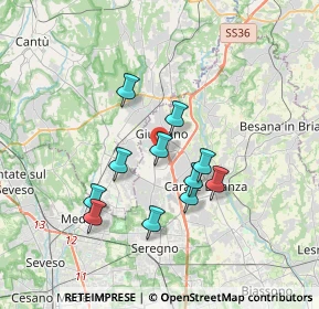 Mappa 20833 Giussano MB, Italia (2.96364)