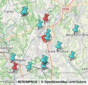 Mappa 20833 Giussano MB, Italia (4.37267)