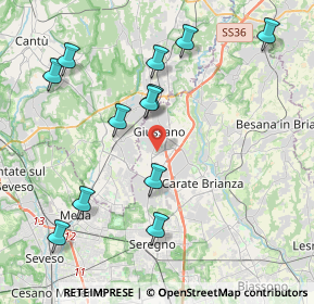 Mappa 20833 Giussano MB, Italia (4.35583)