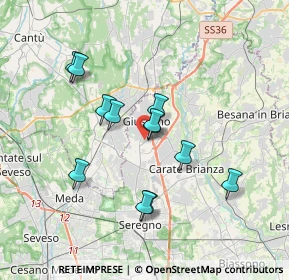 Mappa 20833 Giussano MB, Italia (3.08417)