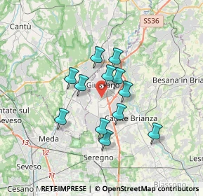 Mappa 20833 Giussano MB, Italia (2.63583)