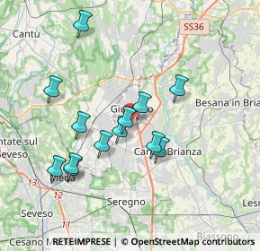 Mappa 20833 Giussano MB, Italia (3.35385)