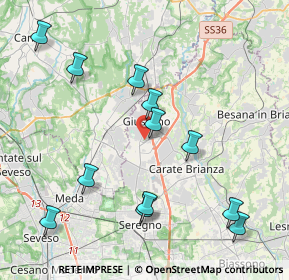 Mappa 20833 Giussano MB, Italia (4.44917)