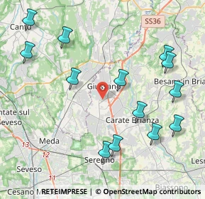 Mappa 20833 Giussano MB, Italia (4.74154)