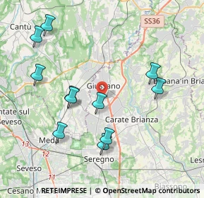 Mappa 20833 Giussano MB, Italia (4.13182)