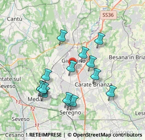 Mappa 20833 Giussano MB, Italia (3.49733)