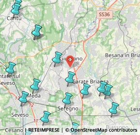 Mappa 20833 Giussano MB, Italia (6.3175)