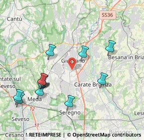 Mappa 20833 Giussano MB, Italia (4.27667)