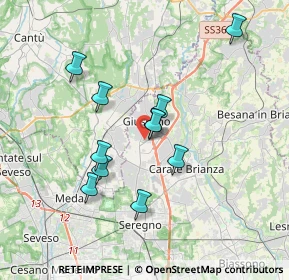 Mappa 20833 Giussano MB, Italia (3.12091)