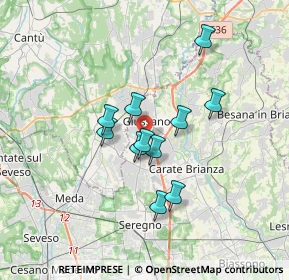 Mappa 20833 Giussano MB, Italia (2.62273)