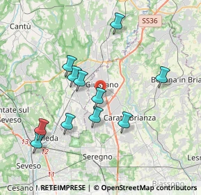 Mappa 20833 Giussano MB, Italia (3.64091)