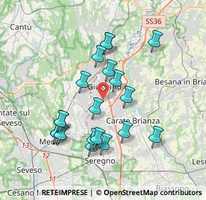 Mappa 20833 Giussano MB, Italia (3.4985)