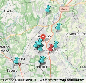 Mappa 20833 Giussano MB, Italia (3.345)